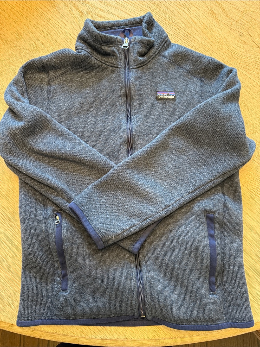 Patagonia Navy Blue Fleece Jacket - kids size 10, M